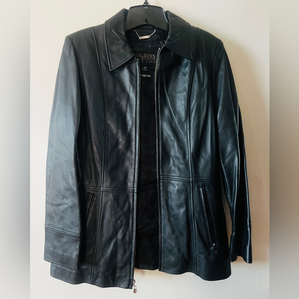 Wilson Leather Pelle Studio vintage Black Leather Jacket